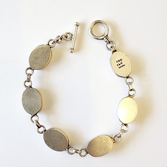 Sterling Silver Bracelet with Enamel - Picture 2 of 3